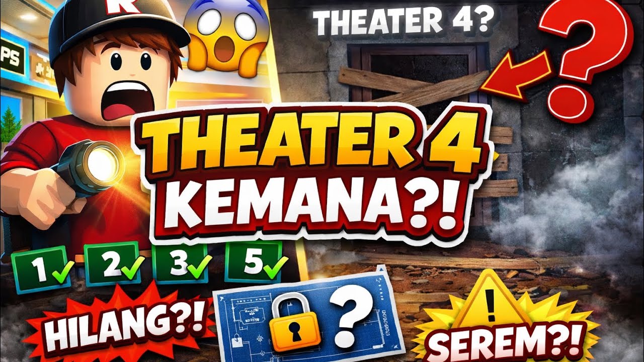 CINEMA TYCOON! Theater 1,2,3 & 5 SUDAH JADI?! Ada Misteri di Theater 4 yg Hilang😱 | ROBLOX