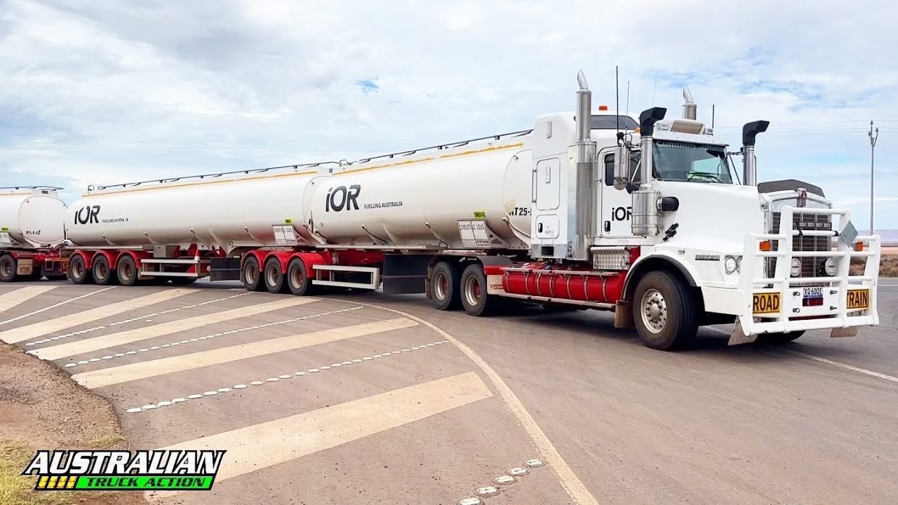 Big Australian Road Trains in Port Augusta!