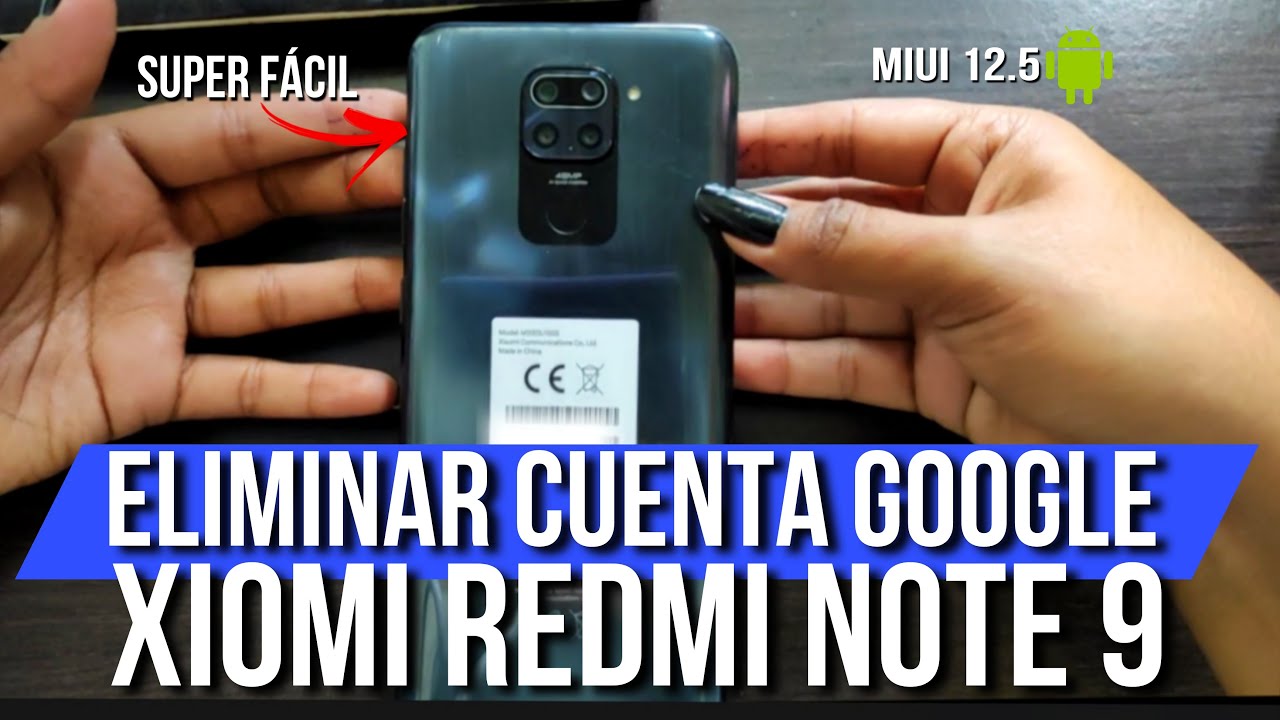 Eliminar Cuenta De Google Xiomi  Redmi Note 9  |  Redmi note 9s Android 11 MIUI 12.5