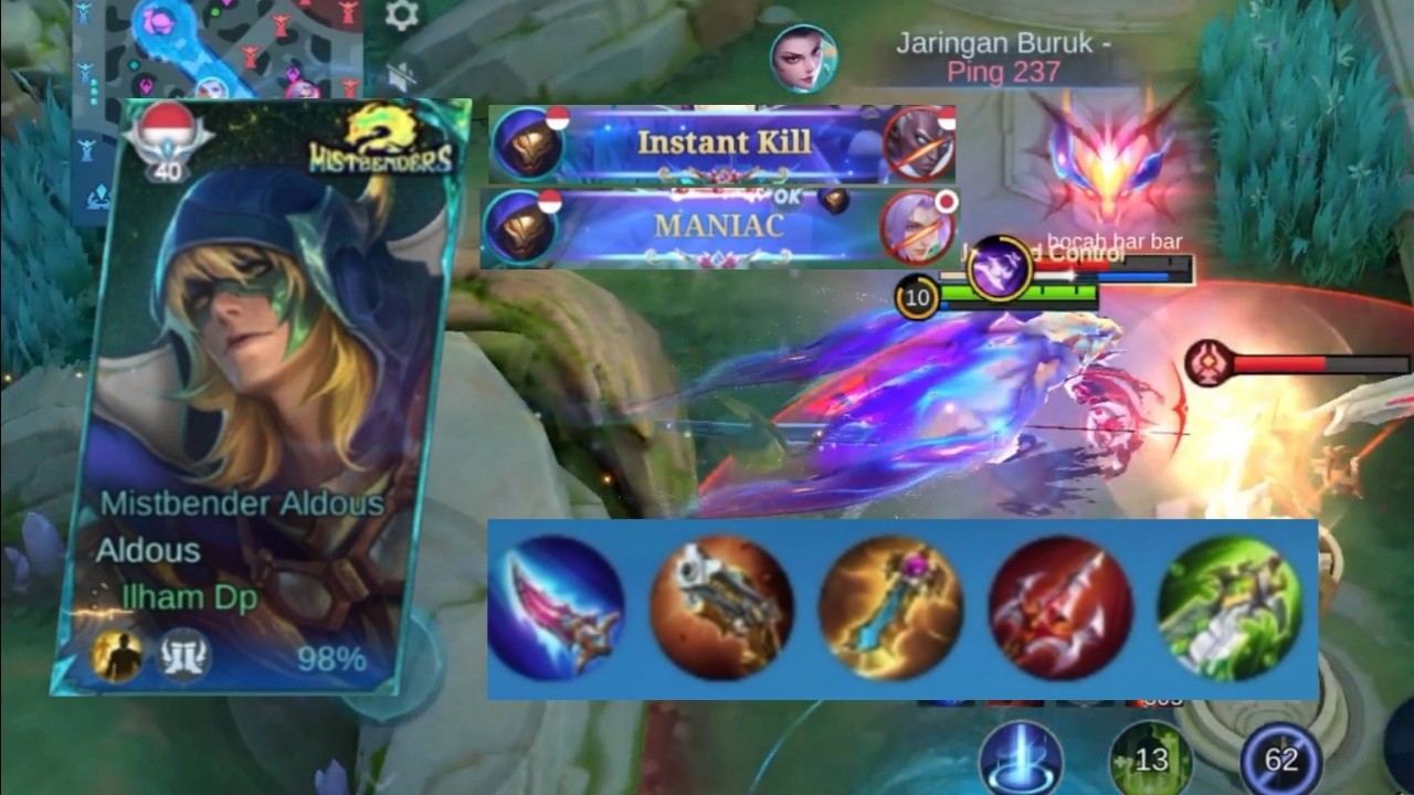 TOP GLOBAL ALDOUS BUILD DENGAN TRUE DAMAGE TANPA BATAS!! BUILD TERKUAT UNTUK SOLO RANKED!!