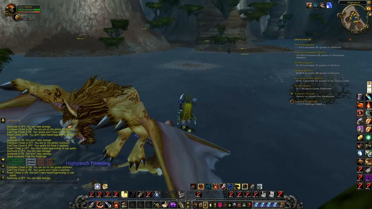 WOW Cata Quest 'Free the Pridelings - 28086' Horde on a PS
