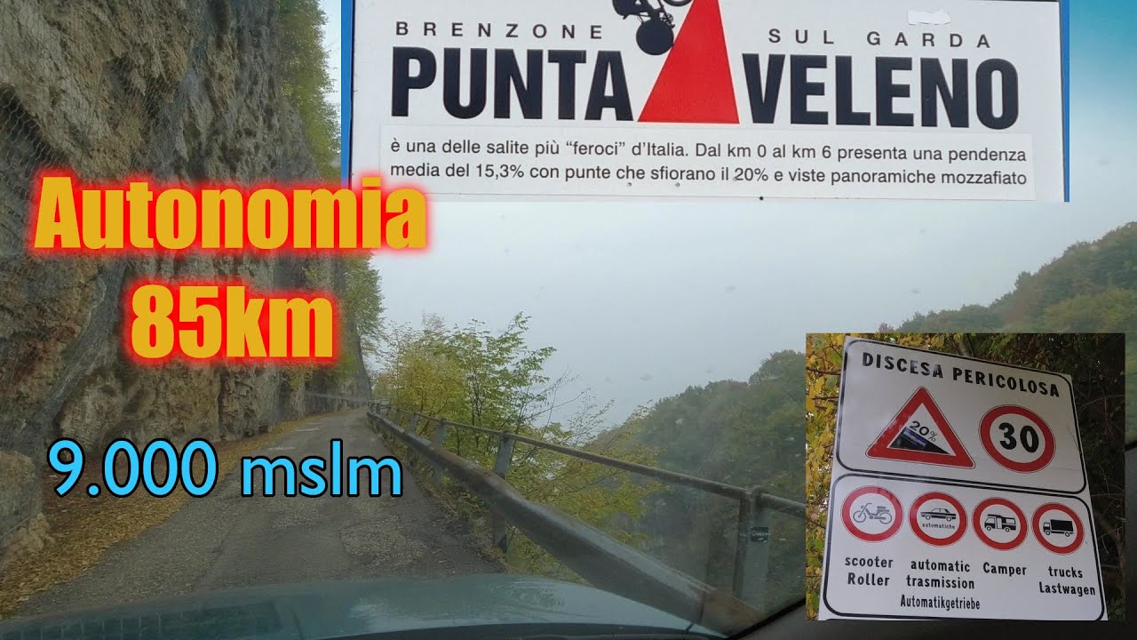 La salita più ripida d'Italia, consumi folli con l'auto elettrica!