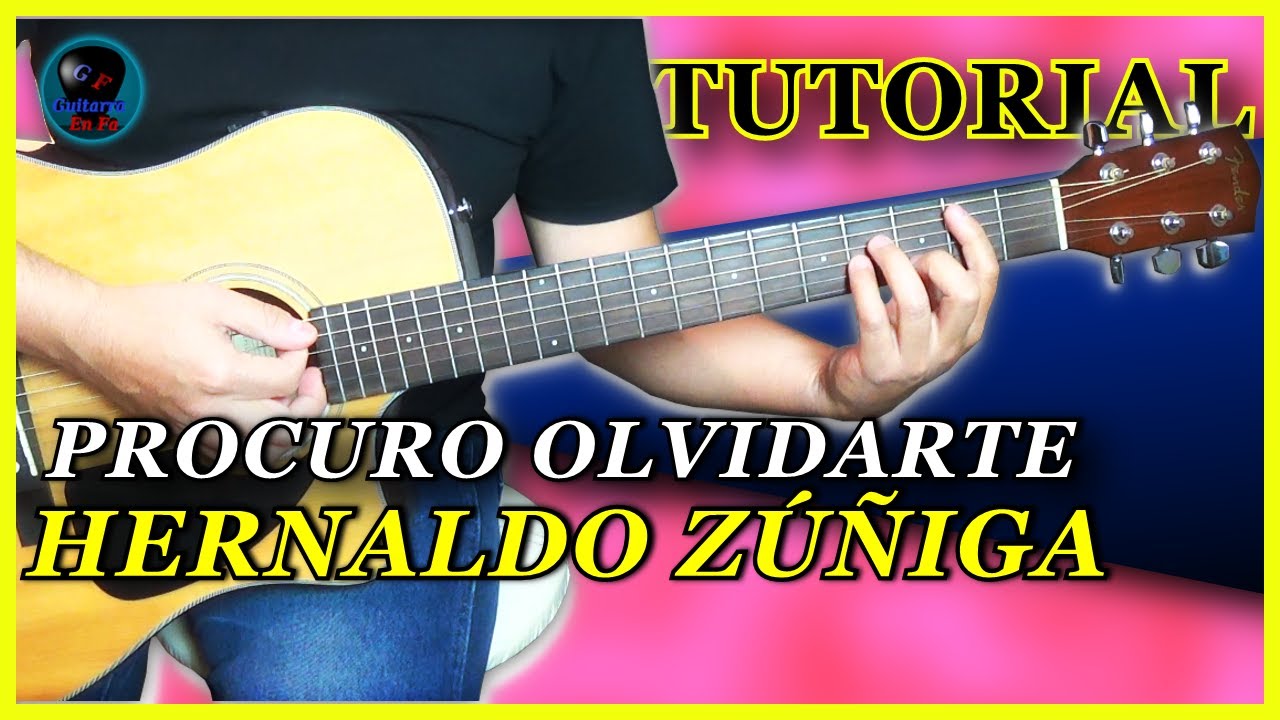 ✅ Cómo tocar PROCURO OLVIDARTE en guitarra ✅ Hernaldo Zúñiga | TUTORIALES DE GUITARRA T6.