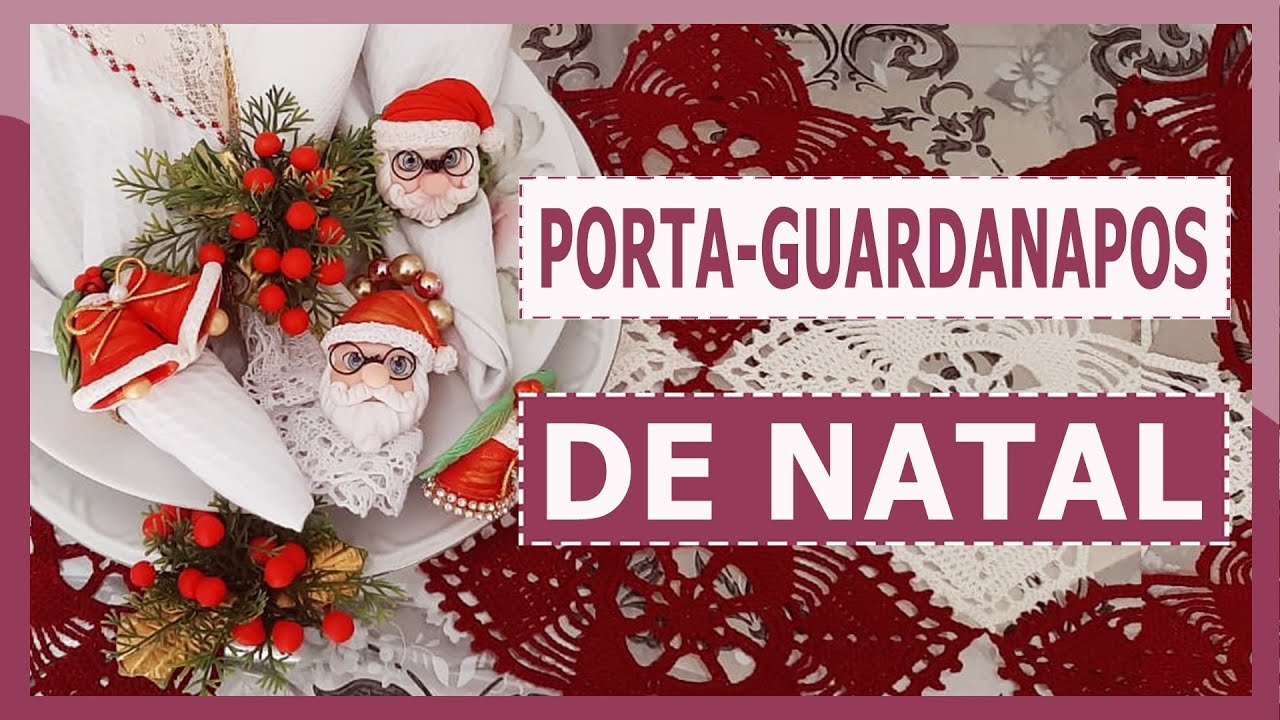 Porta-Guardanapos de Natal | Biscuit | Porcelana Fria | Artes da Célia