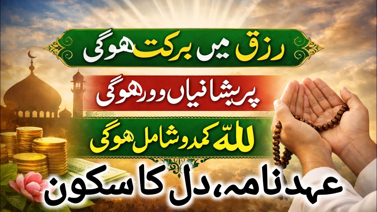 Ahed nama,kibrqat Rizq k liye mujrib Dua, pareshaniyan khatm honge, subscribe Aiman Islamic wazaif ✨