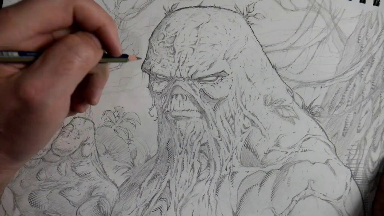 Drawing the Swamp Thing Fan Art