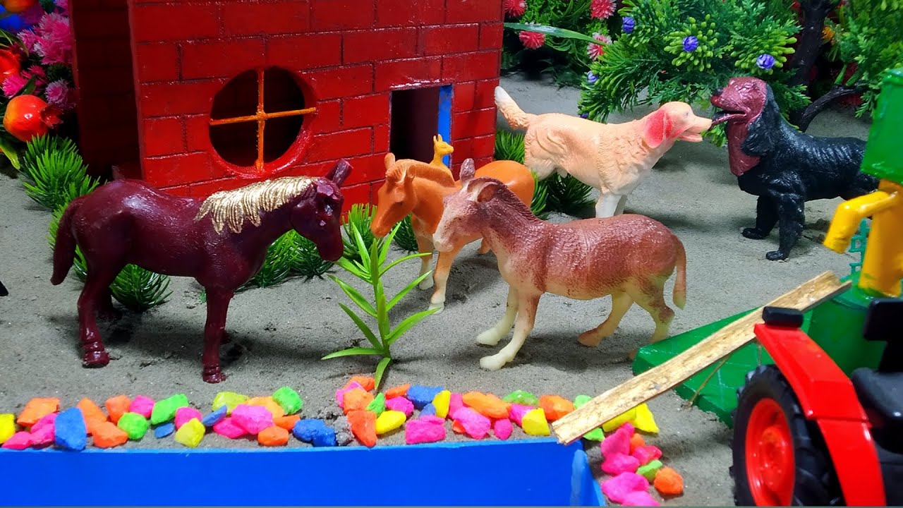 🔴mini tractor, horse cartoon, tractor trolley, gadi, cattle, cow video, abcd, Jun 11, 20259:45 AM