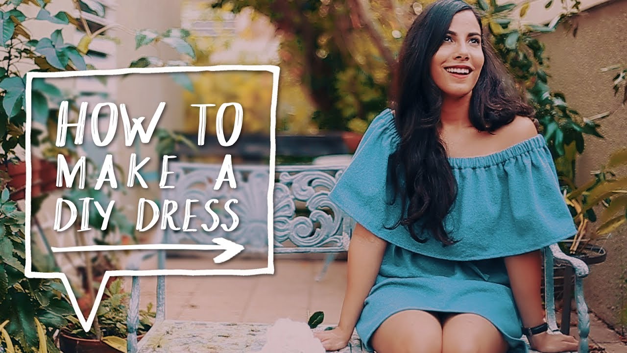 DIY OFF-THE-SHOULDER DRESS | How To Make  a DIY Dress + Top | Sewing Project ✨ Alejandra's Styles