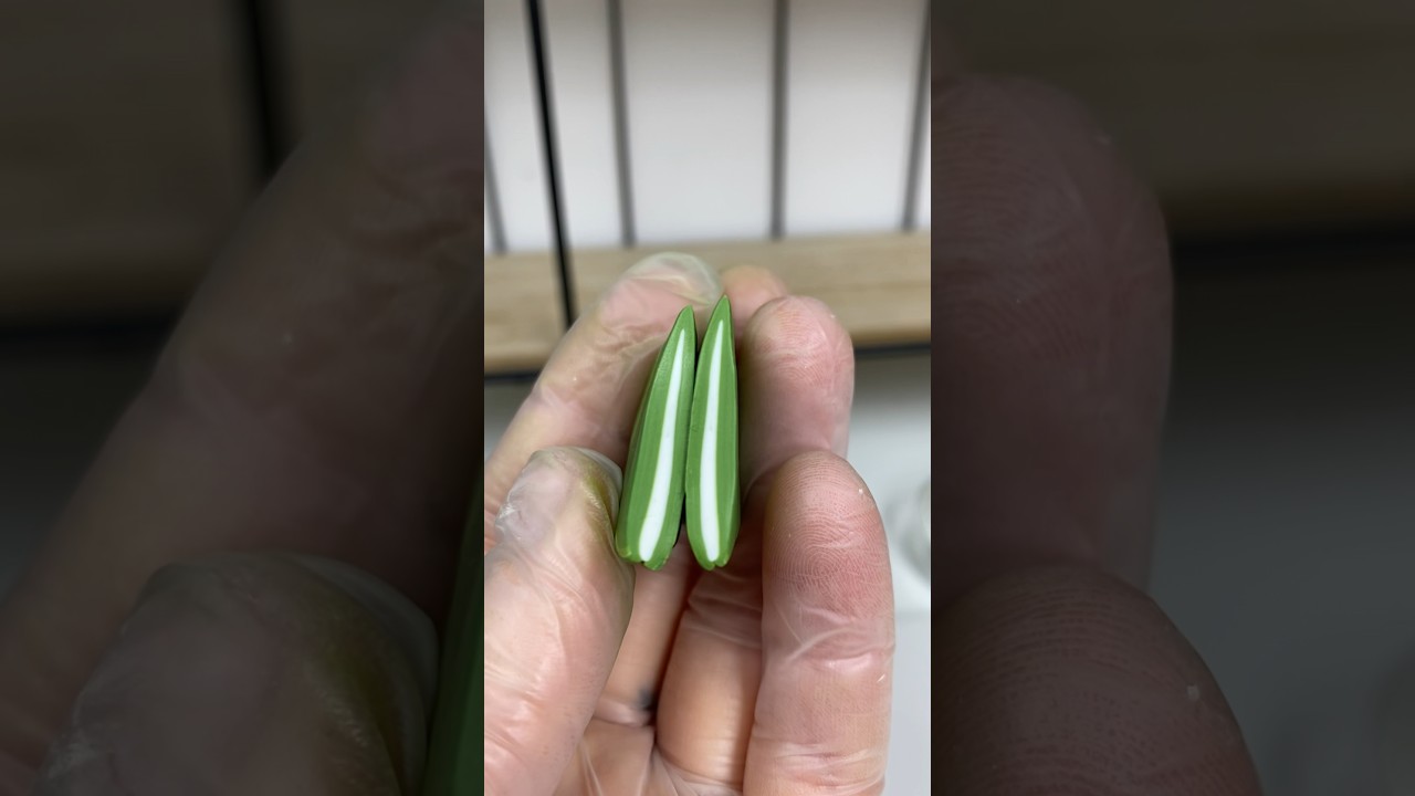 Another Chlorophytum comosum polymer clay can process #polymerclayart #fimoart #polymerclay #plants