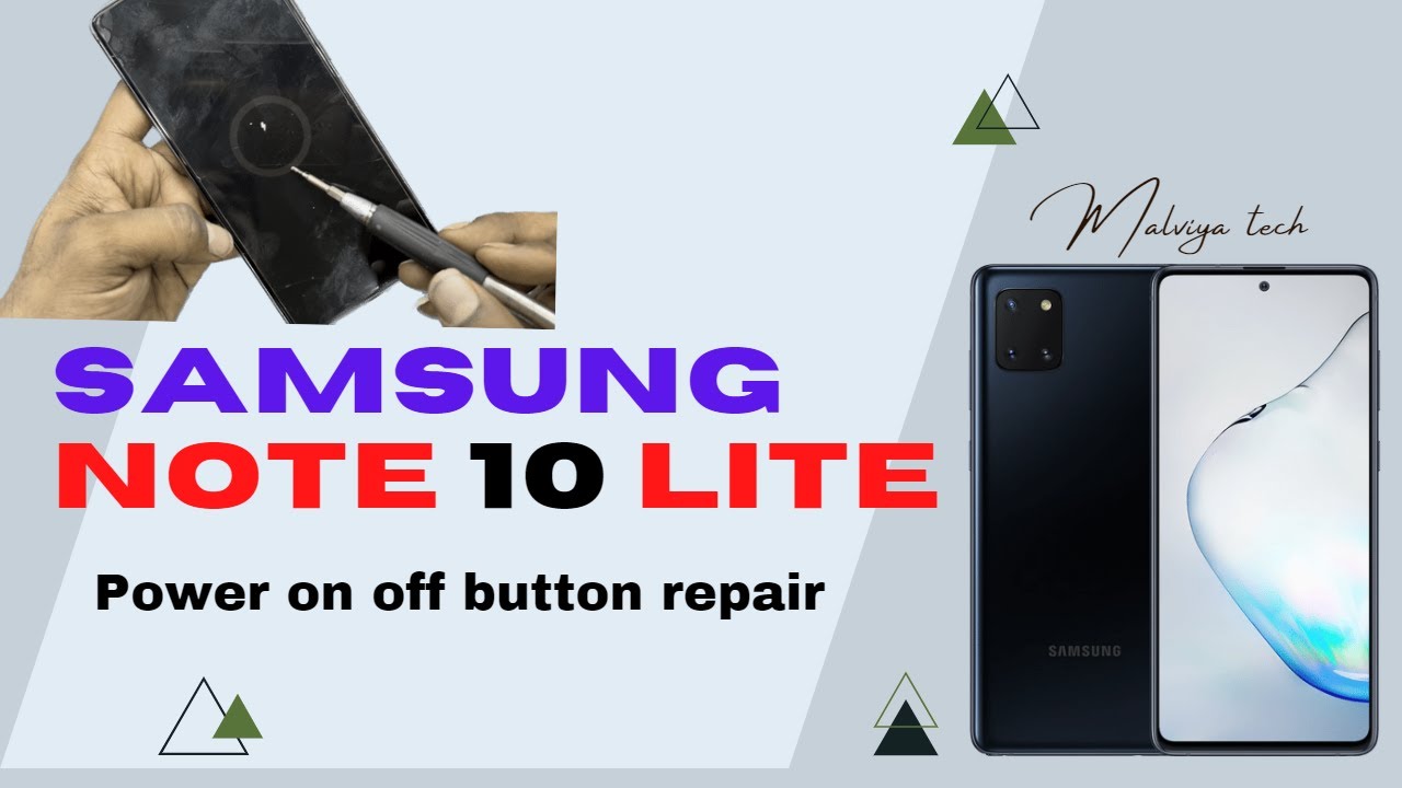 Samsung galaxy note 10 lite on off button problem | samsung note 10 lite Power Button Replacement