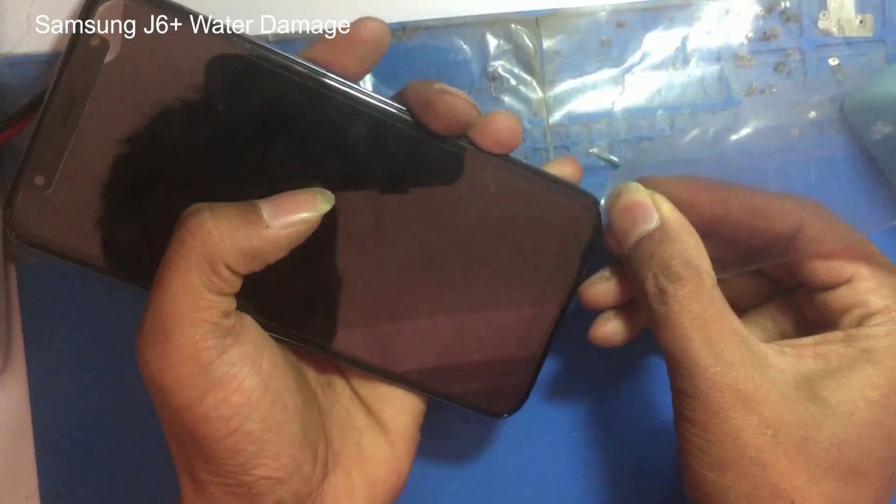 Samsung J6+  Display tear down + Water damage