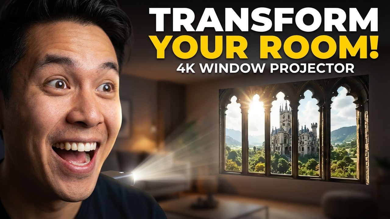 4K Fairytale Window Projector | Medieval Castle Room Décor