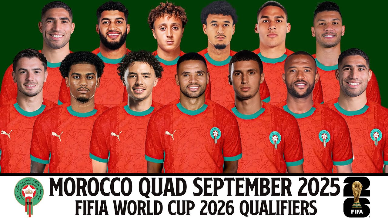 MOROCCO Official Squad September 2025 | FIFIA World Cup 2026 Qualifiers