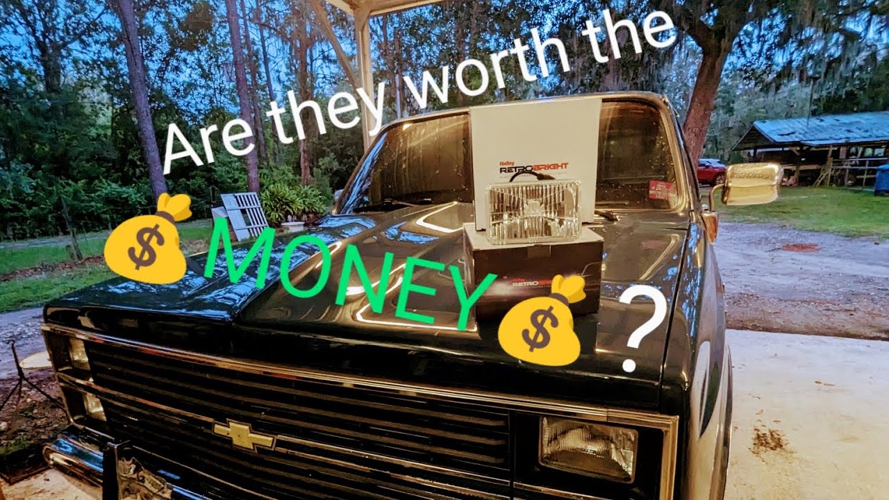 Holley RetroBright headlight upgrade and install on square body Chevy