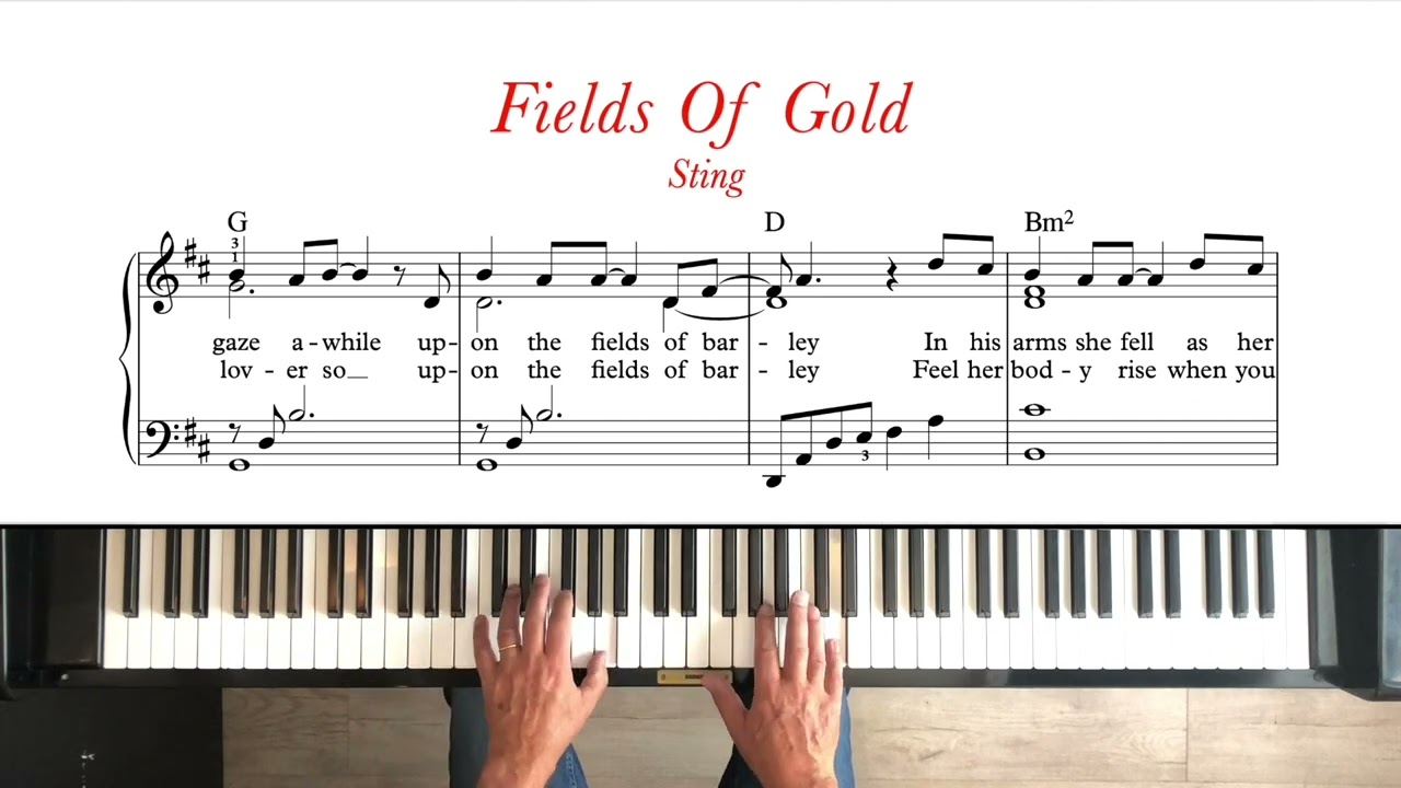 Fields Of Gold - Sting | Early Intermediate Piano Tutorial + Sheet Music (Original Arrangement)