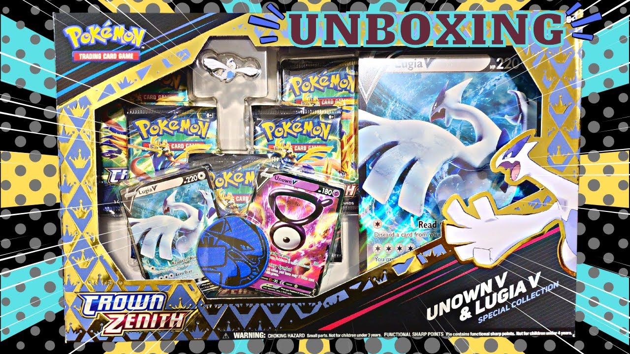 Unboxing The Pokémon Unown V & Lugia V Special Collection Box! |  GameStop Exclusive - Pokémon TCG