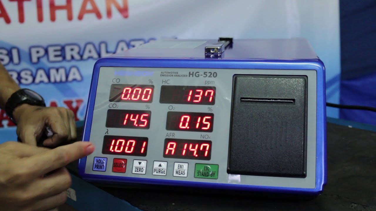 Uji Emisi dengan HESHBON 4-Gas Analyzer HG-520