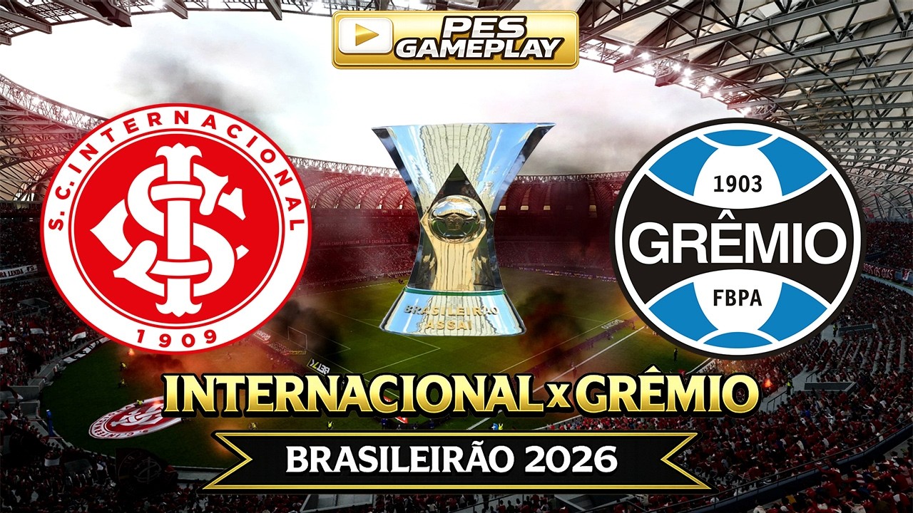 INTERNACIONAL X GRÊMIO BRASILEIRÃO 2026 MELHORES MOMENTOS - SIMULAÇÃO GRE-NAL