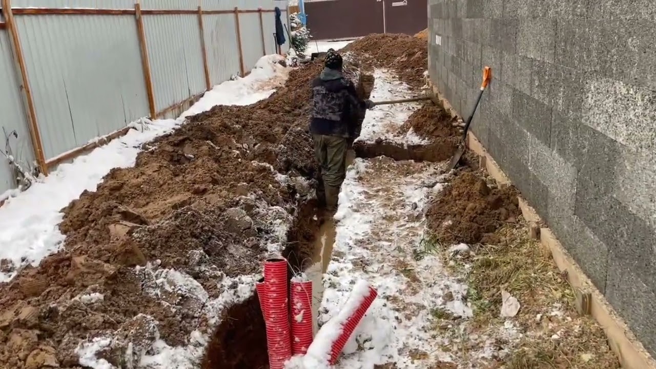 Дренаж участка и монтаж септика Евролос Про8 Первомайское поселение