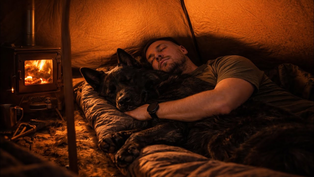 72 Hours in a Hot Tent Surviving a Frozen Forest at -45°C — My Dog Disappeared.
