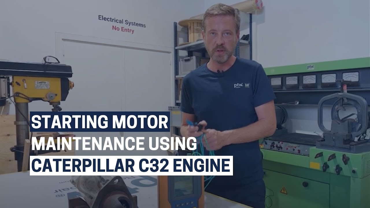 Starting Motor Maintenance Using Caterpillar C32 Engine | ptw Shipyard
