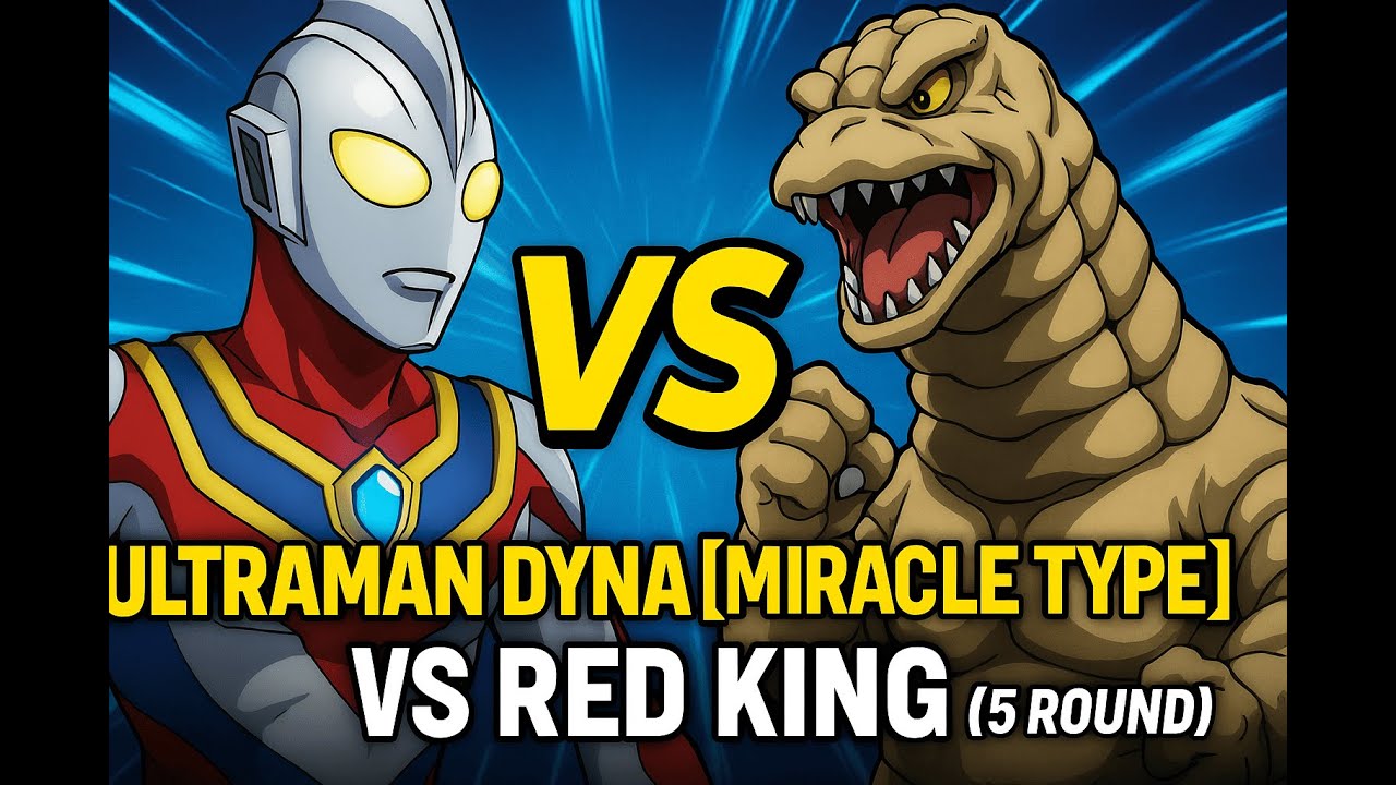 UFE 3 : Ultraman Dyna [Miracle Type] vs Red King (5 Round)