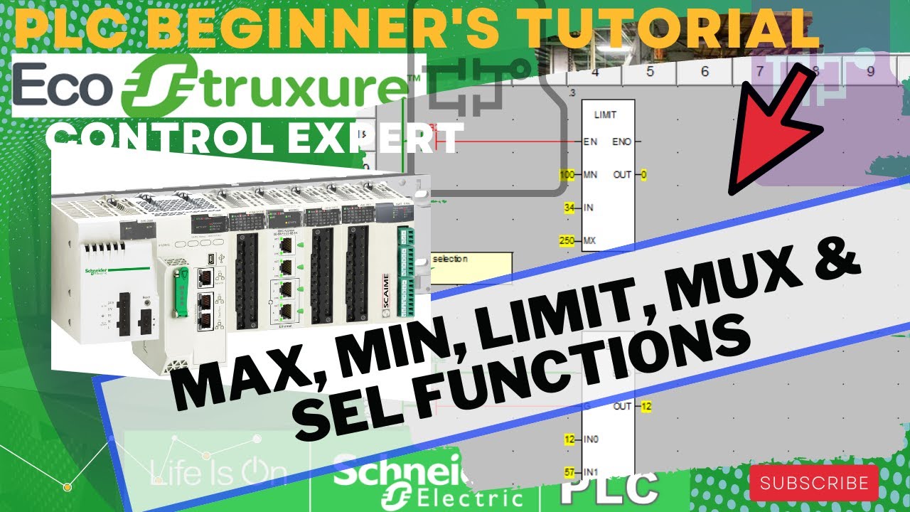 Lecture 29: UNITY PRO plc programming| Create and use LIMIT & SELECTION Blocks industrial automation