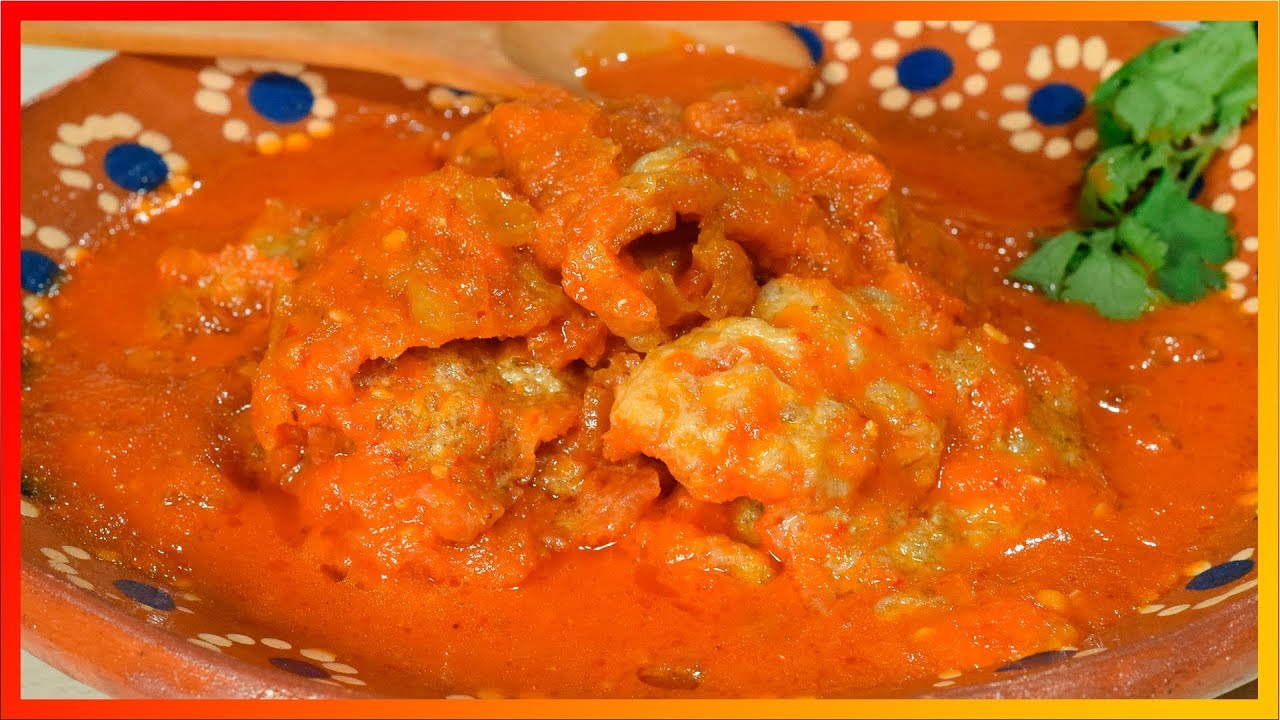 Riquisimo!!! Chicharrón en Salsa de Guajillo