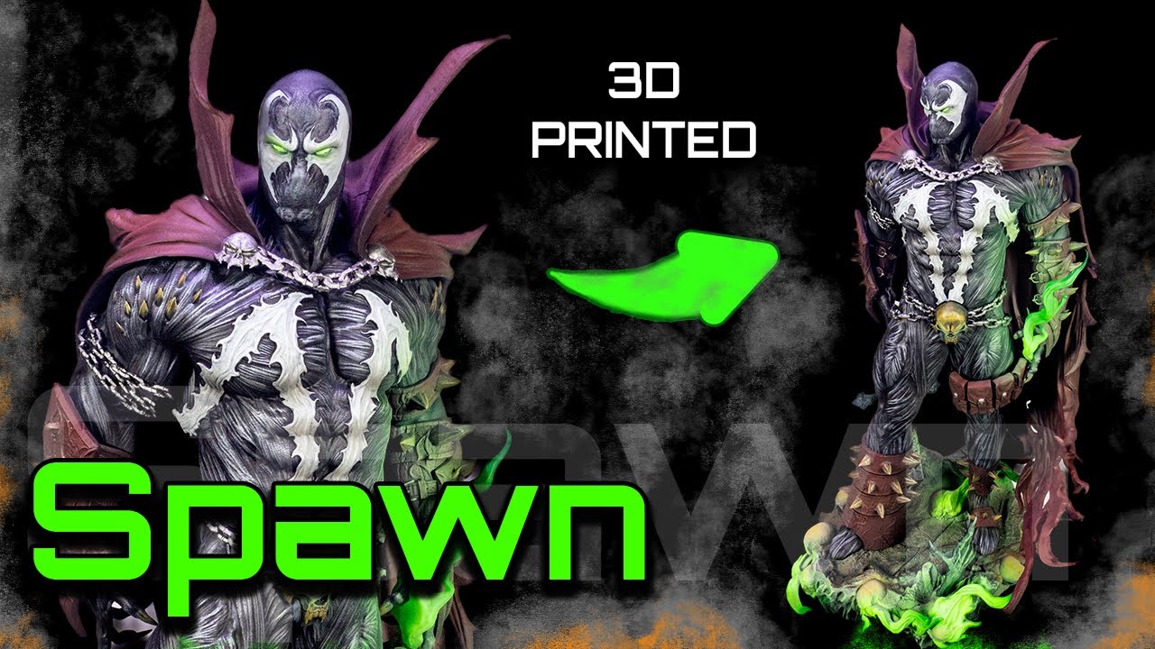 The SPAWN of Comics! - How to Paint Glowing 3D Printed Figures - 1/6 Scale