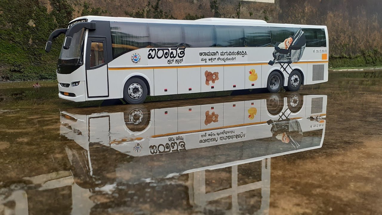 ksrtc airavata miniature volvo bus making video. prashanth achar creation .##