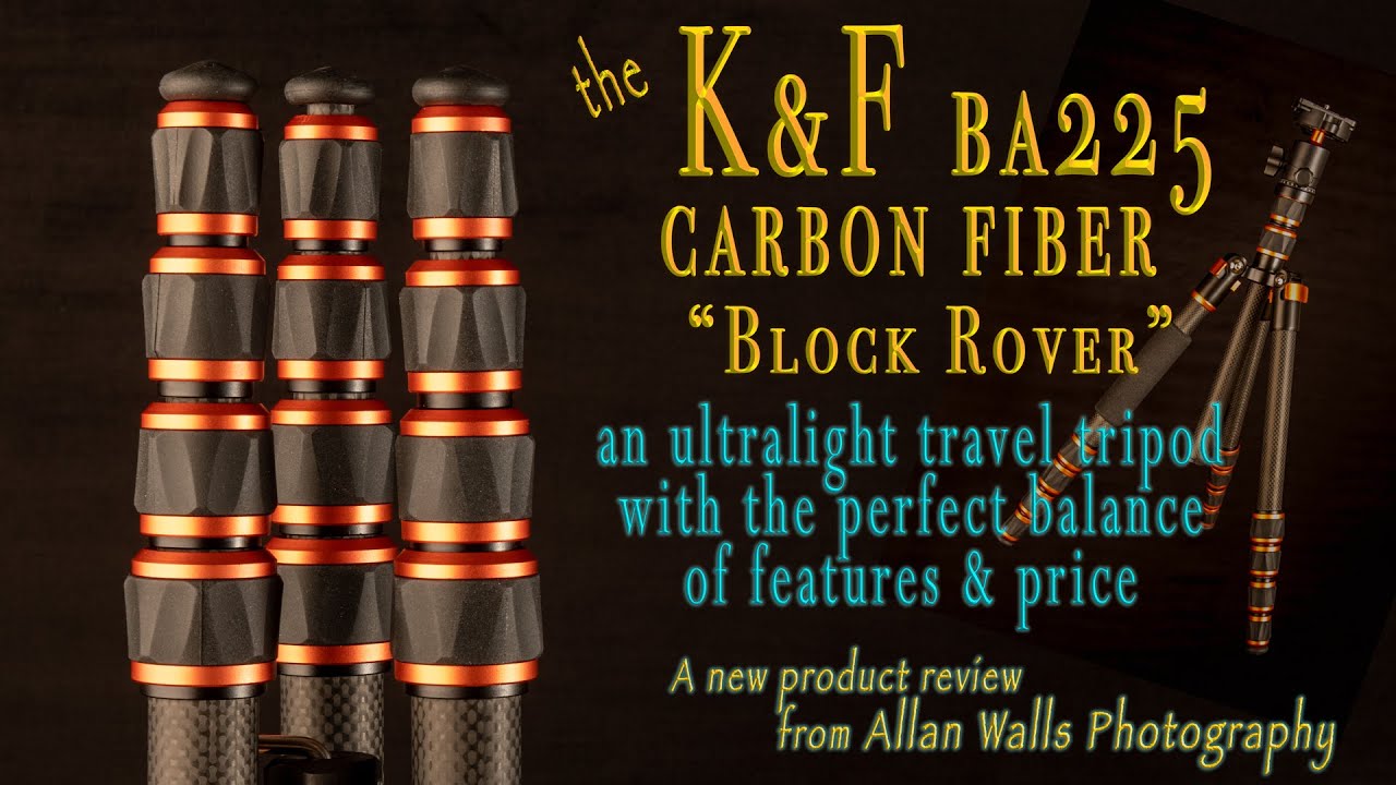 K&F Concept BA225 - reviewing the new ultralight carbon fiber travel tripod from K&F