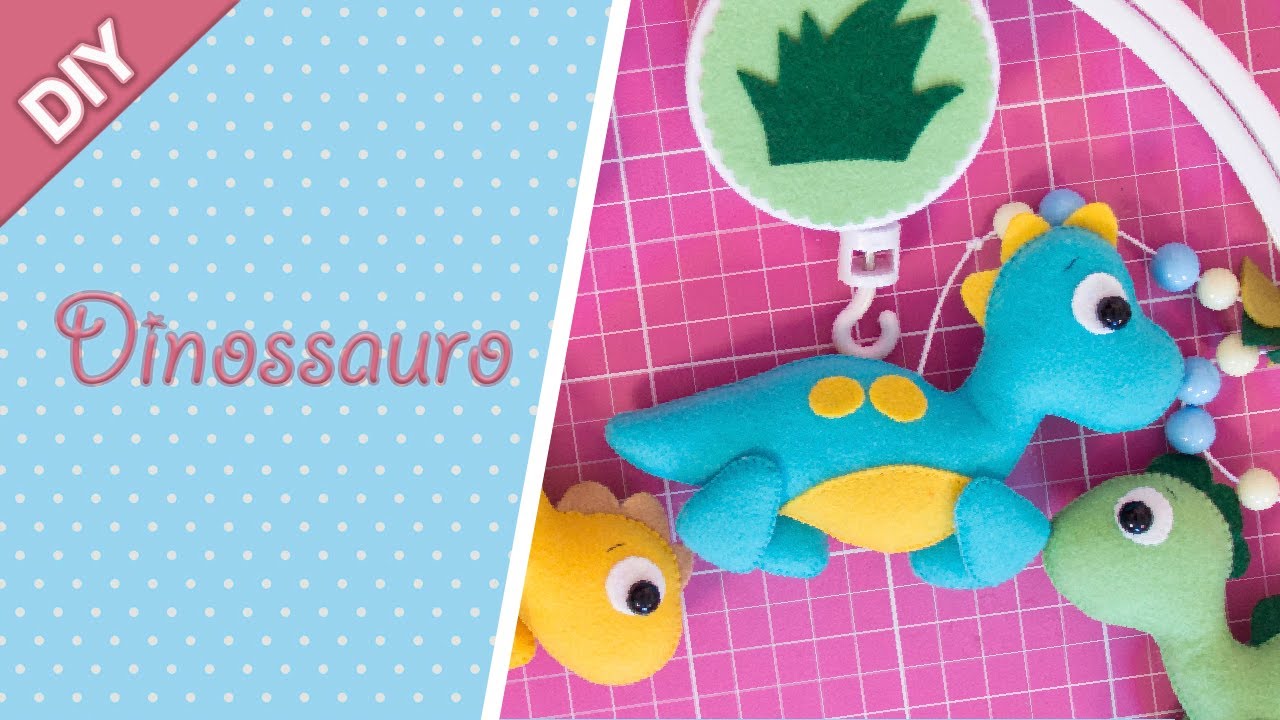 DIY: DINOSSAURO em FELTRO por Carol Angeli | Laços Mágicos Criações