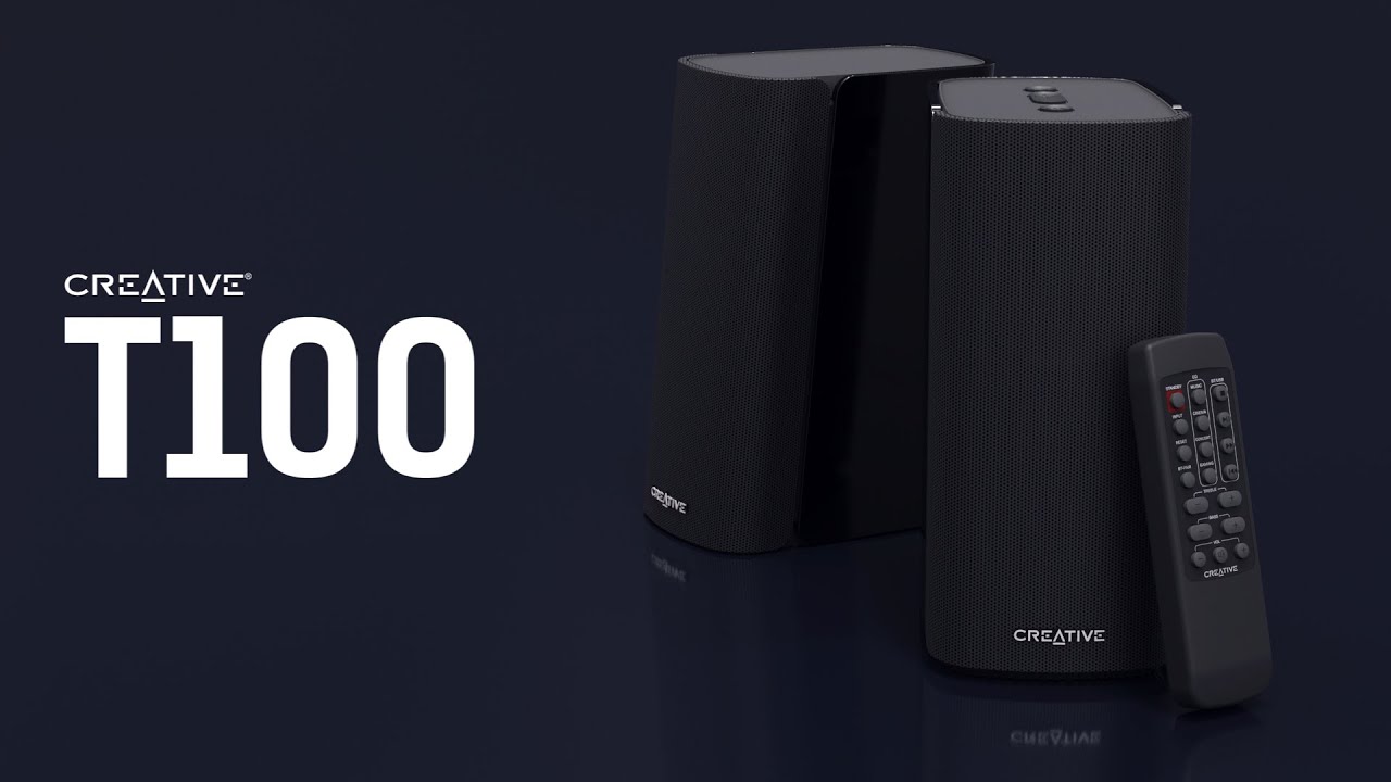 Creative T100 Kompakte 2.0-Hi-Fi-Desktop-Lautsprecher f&uuml;r Computer und Laptops
