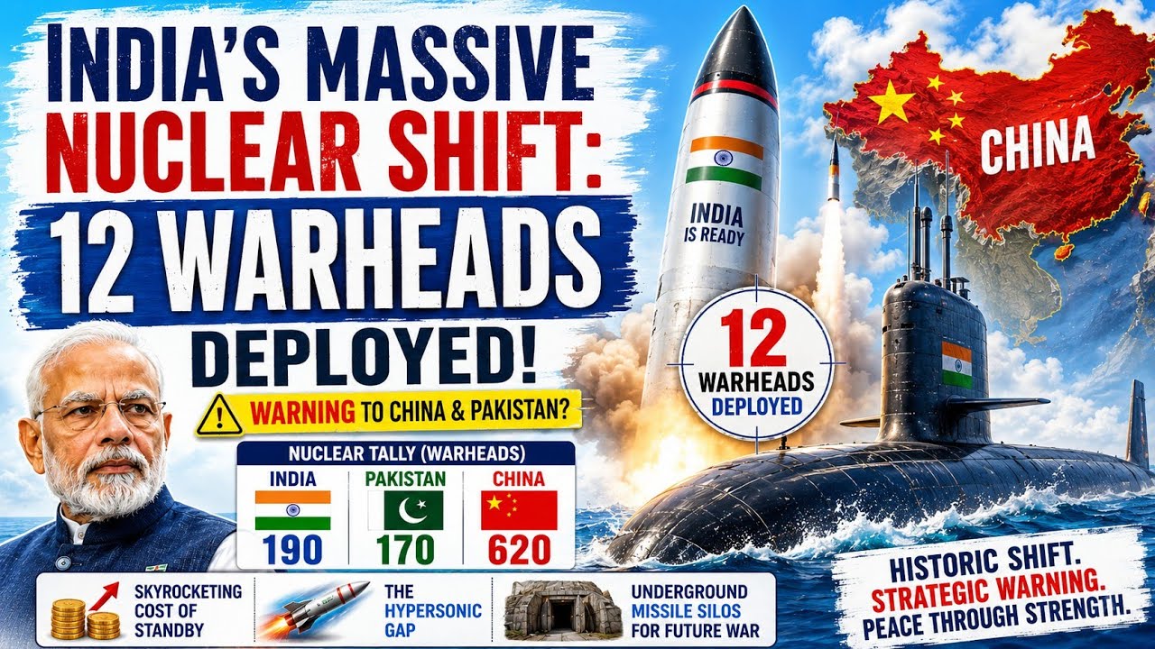 India&rsquo;s Massive Nuclear Shift: 12 Warheads Deployed! (Warning to China & Pakistan?)