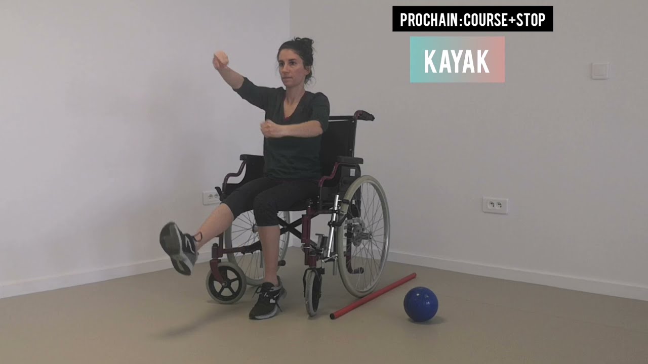 Séance de sport fauteuil pour patients SEP