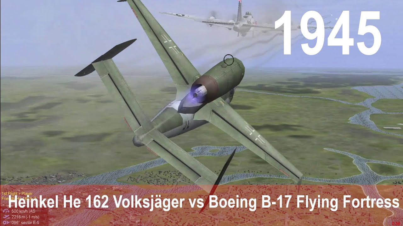 IL-2 1946:  Aircombat Heinkel He 162 Volksjäger vs Boeing B-17 Flying Fortress