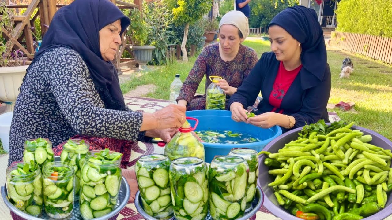 YENGEM EVİNE HER YIL YAPTIĞI BİBER TURŞUSU 😍 BU LEZZETE BAYILACAKSINIZ