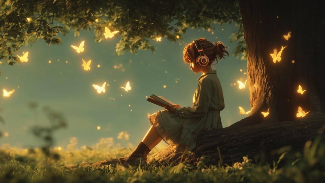 🦋✨ Relaxing Lofi Chillhop Beats for Studying & Work | Magical Forest Girl & Glowing Butterflies