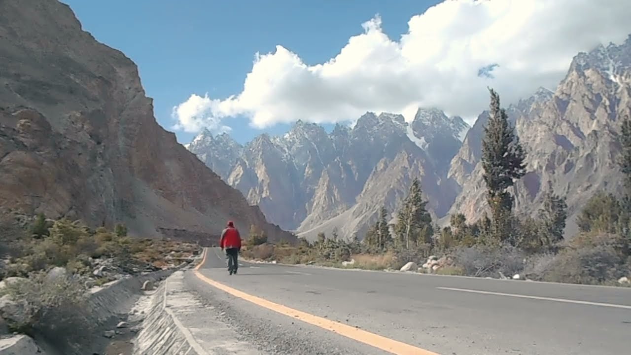 A walk on KKH (Karakuram Highway) under the shadows of Passu Cones, Gojal, Upper Hunza