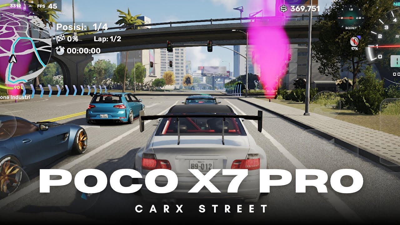 POCO X7 PRO - CarX Street Gameplay Highest Settings (NO CUT) | Balapan Elite + Free Roam