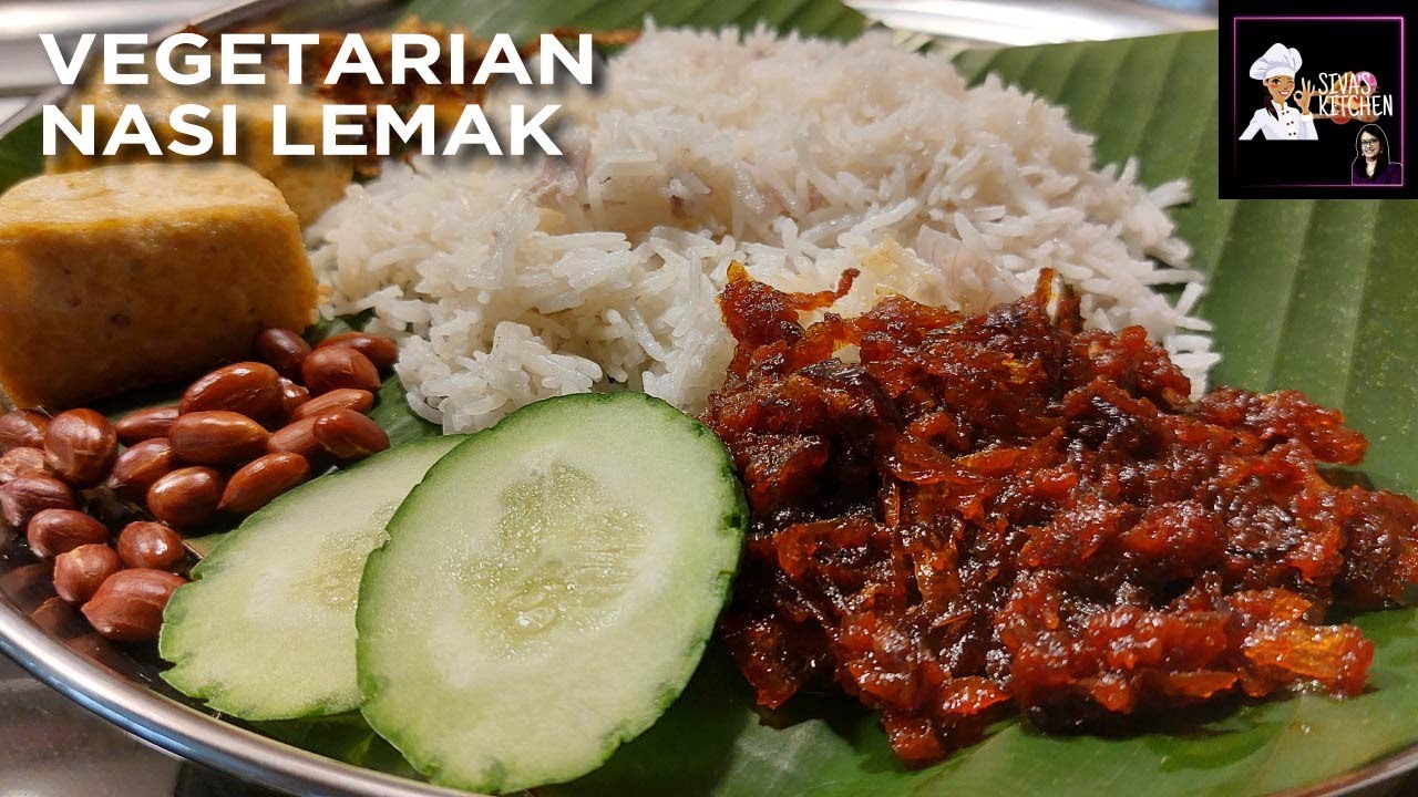VEGETARIAN NASI LEMAK BASMATHI WITH ONION SAMBAL