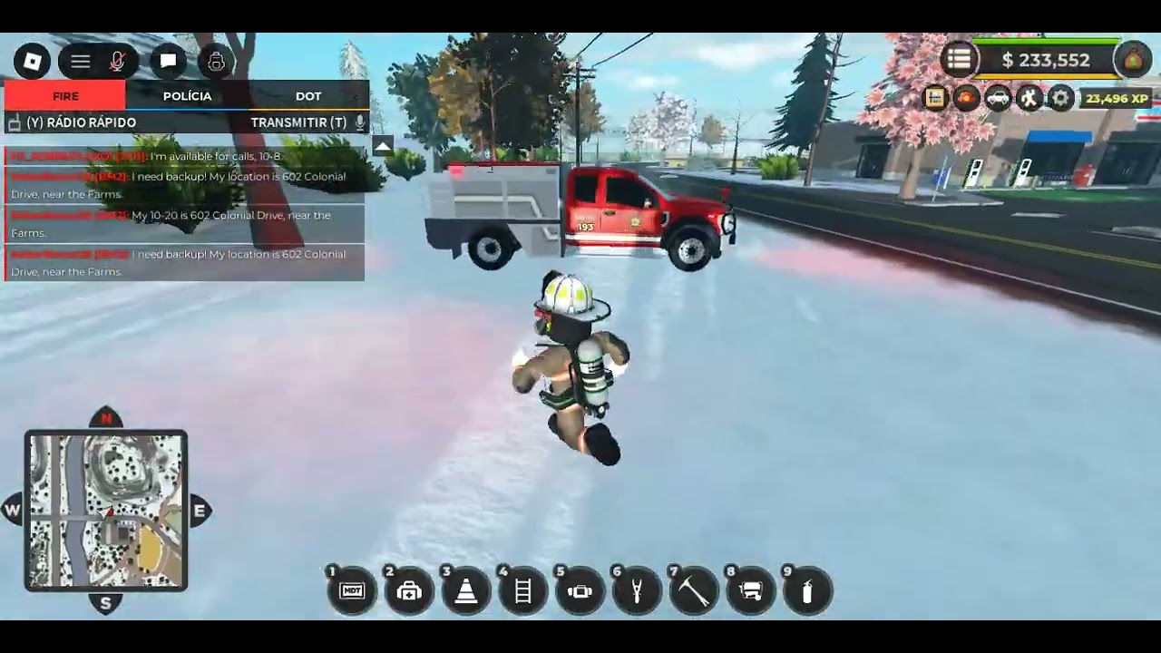 incêndio em posto de gasolina.  roblox .