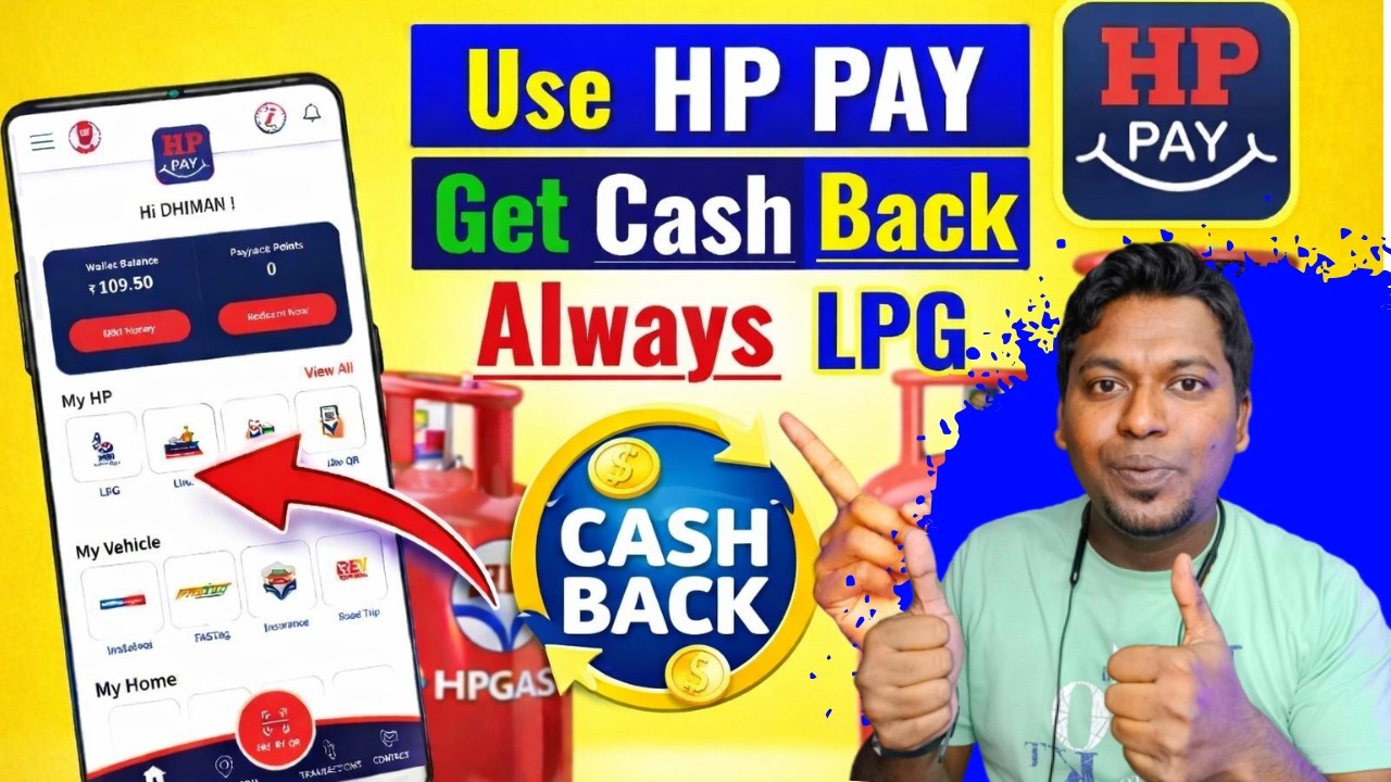 HP Gas Booking by App and get 100% Cashback.How to Use HP PAY for Online Gas Booking & Get Cashback