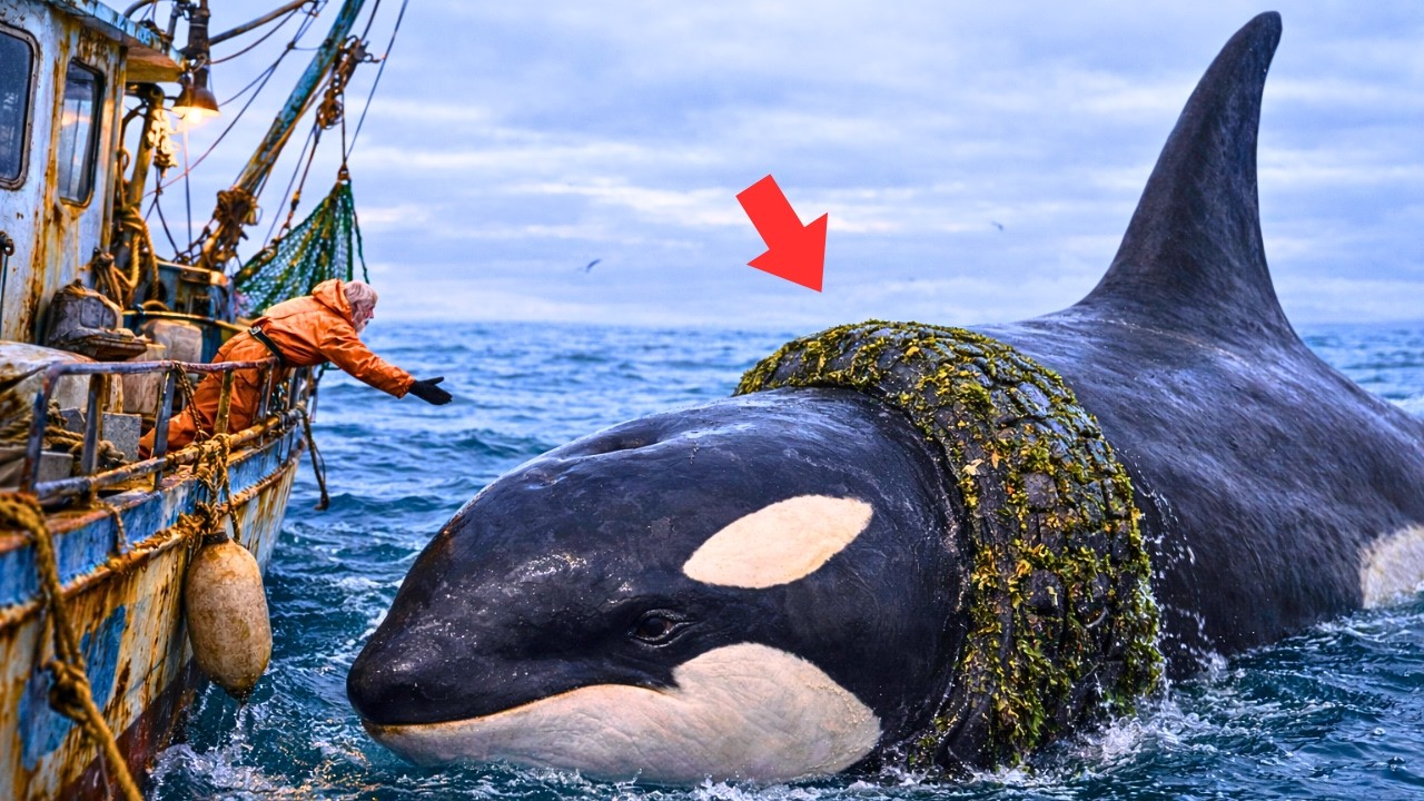 Un Viejo Pescador Salvó a una Orca Atrapada por una Llanta - Y Poco Después Ccurrió un Milagro