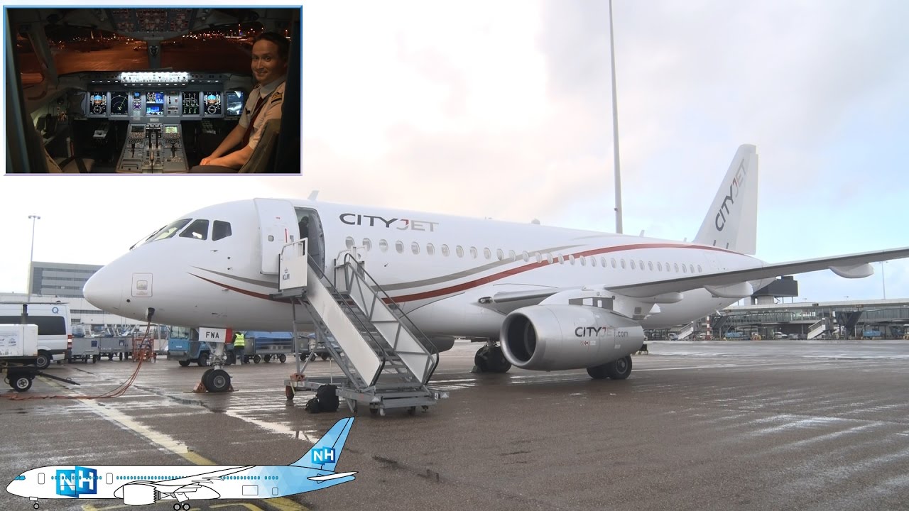 SUKHOI SSJ100 at SCHIPHOL AIRPORT