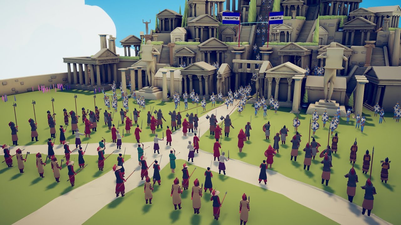 GREEK ARMY DEFENCE CITY FRIM CHINA ARMY - Totally Accurate Battle Simulator | TABS