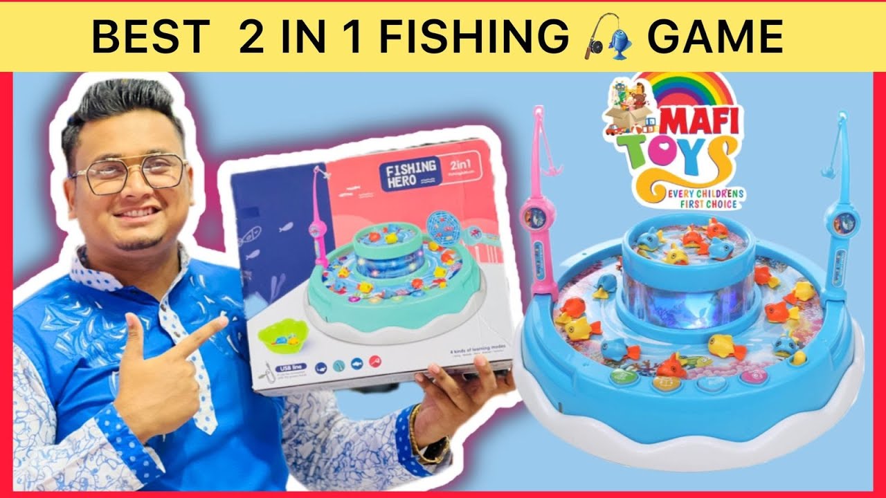 22 Piece Lets Go 2 in 1  Fishing Game . Mafi Toys