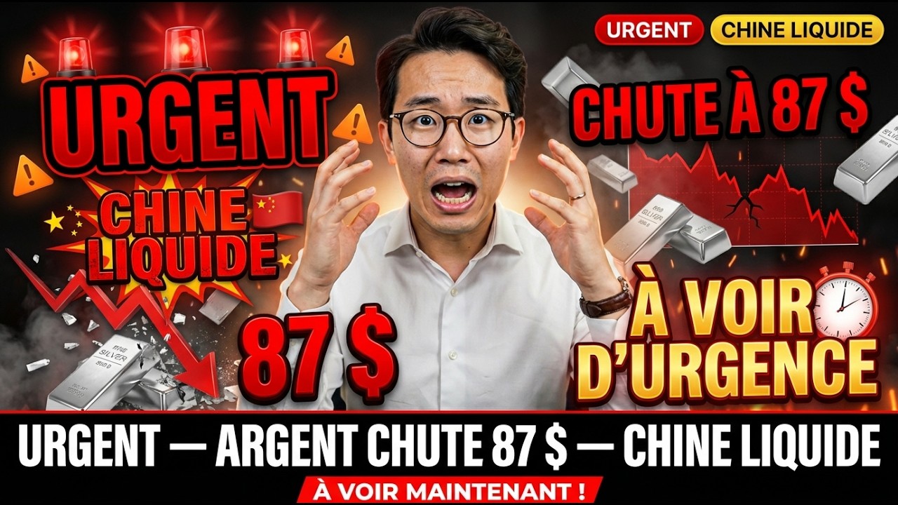 URGENT : L’argent chute à 87 $ alors que la Chine liquide – À voir d’urgence