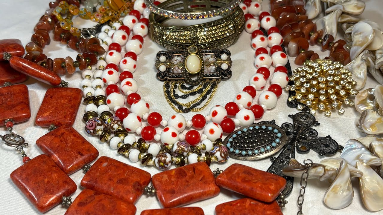 Mystery Jewelry Unboxing - Antique Beads, Sterling & Heidi Daus