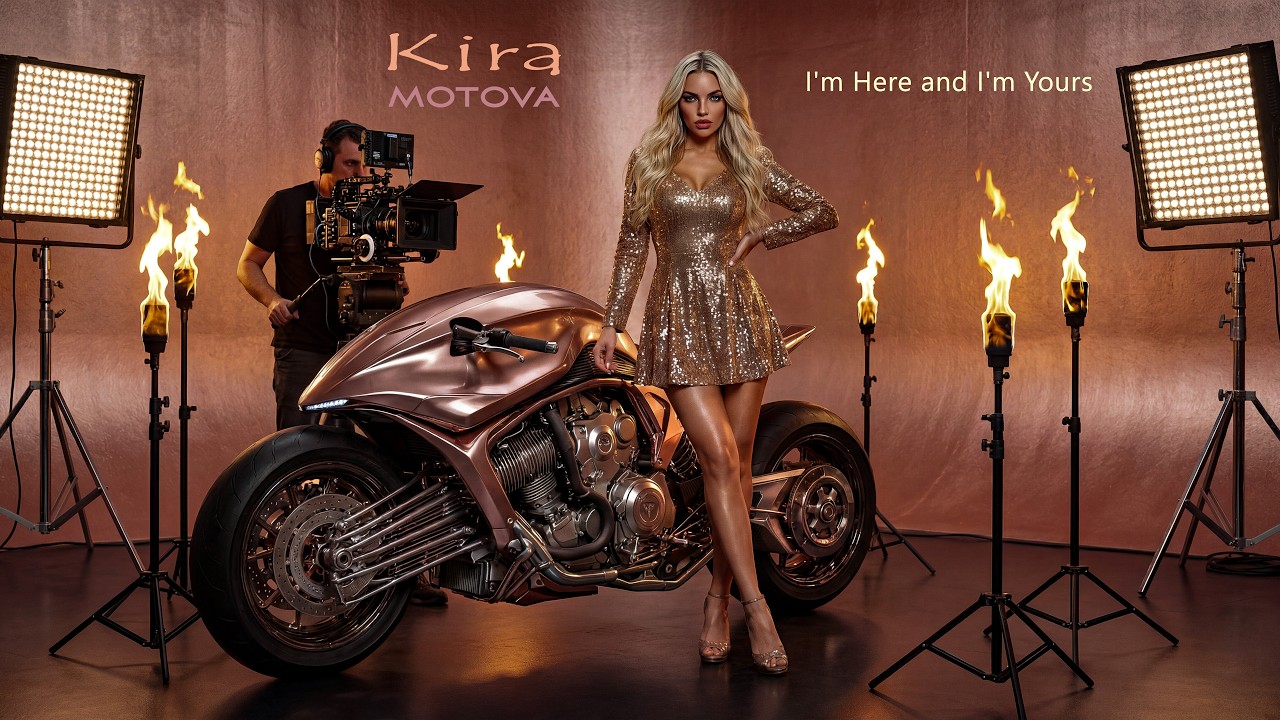 V4 Hybrid Beast Moto in Studio | Kira Motova - I'm Here and I'm Yours Music Video